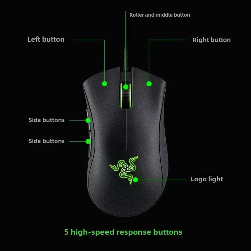 ماوس لألعاب السلكي Razer Deathadder Viper Standard Edition 6400 الجديد للرياضات الإلكترونية